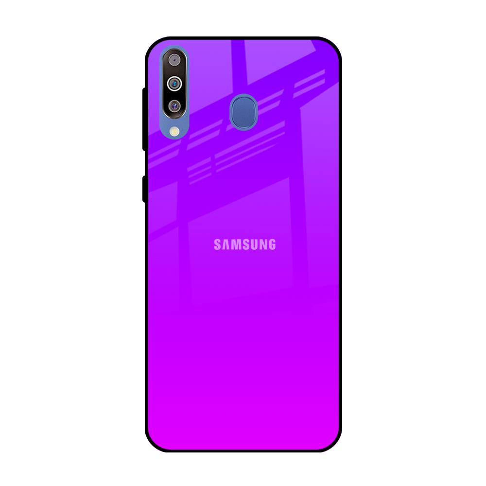 Purple Pink Samsung Galaxy M40 Glass Back Cover Online