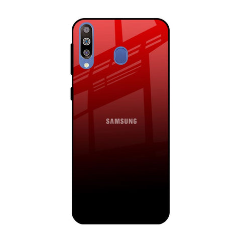 Maroon Faded Samsung Galaxy M40 Glass Back Cover Online