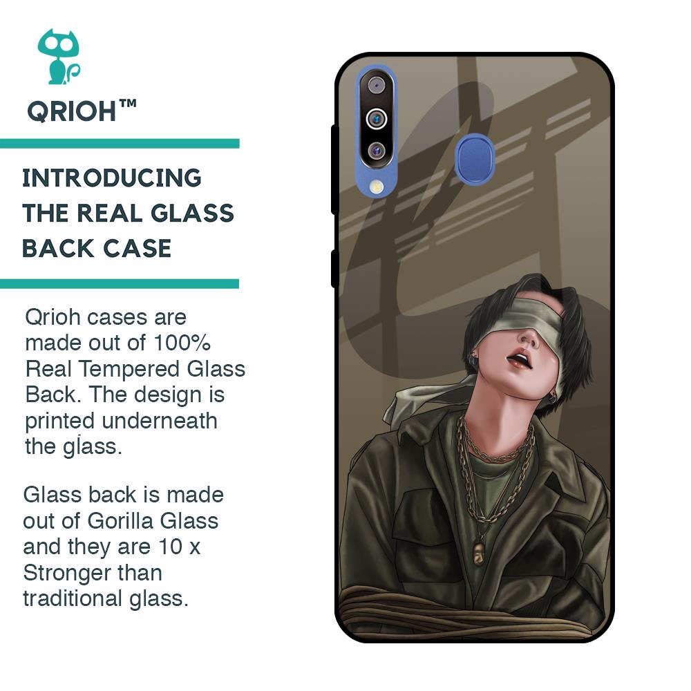 Blind Fold Glass Case for Samsung Galaxy M40