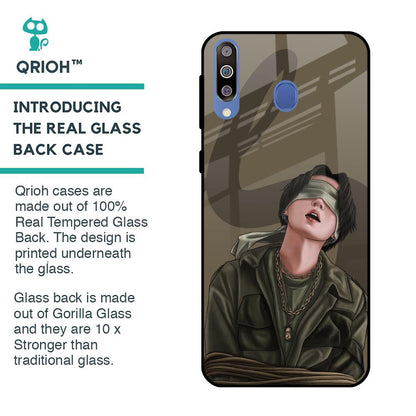 Blind Fold Glass Case for Samsung Galaxy M40