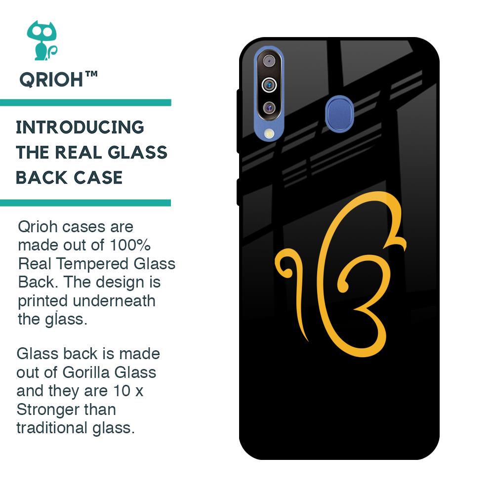 Luxury Fashion Initial Glass Case for Samsung Galaxy M40