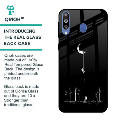 Catch the Moon Glass Case for Samsung Galaxy M40