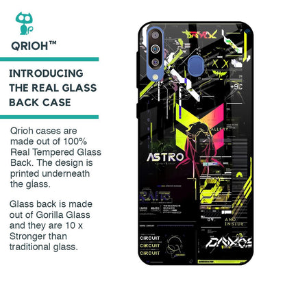 Astro Glitch Glass Case for Samsung Galaxy M40