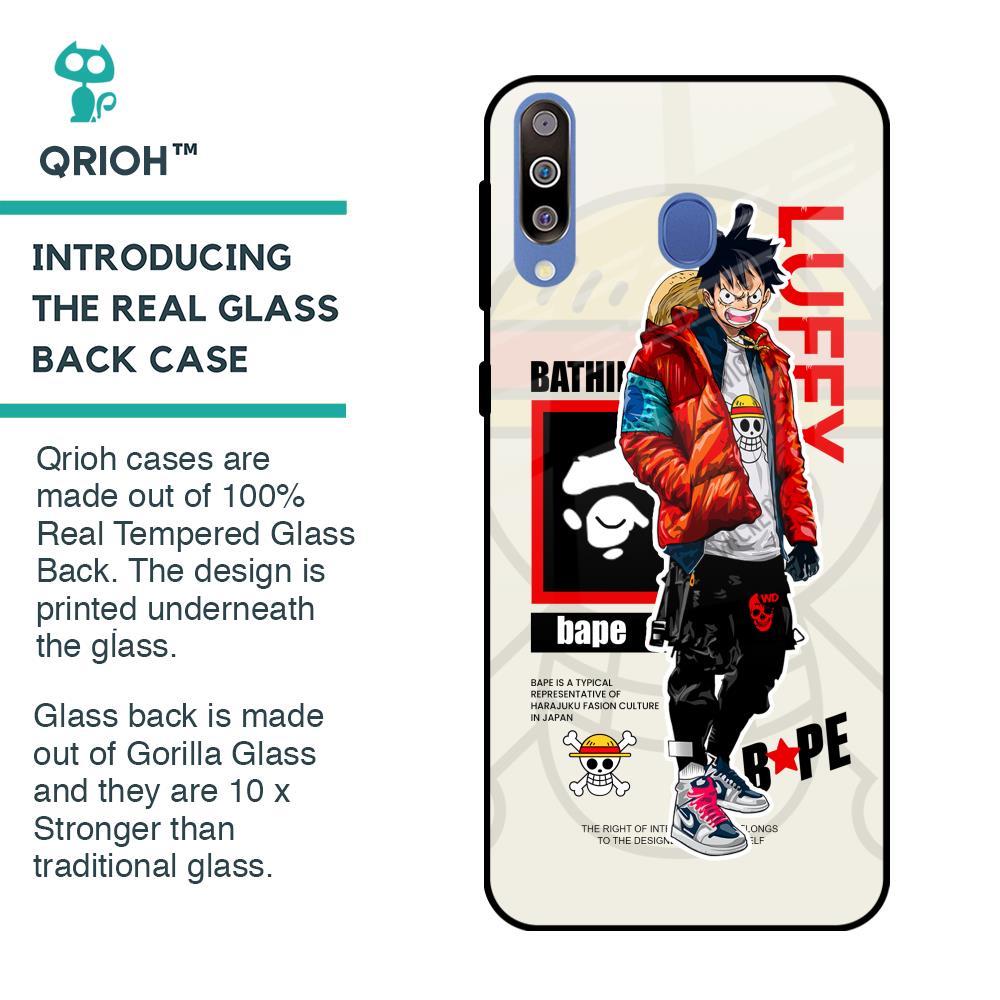 Bape Luffy Glass Case for Samsung Galaxy M40