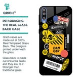 Danger Signs Glass Case for Samsung Galaxy M40