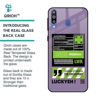 Run & Freedom Glass Case for Samsung Galaxy M40