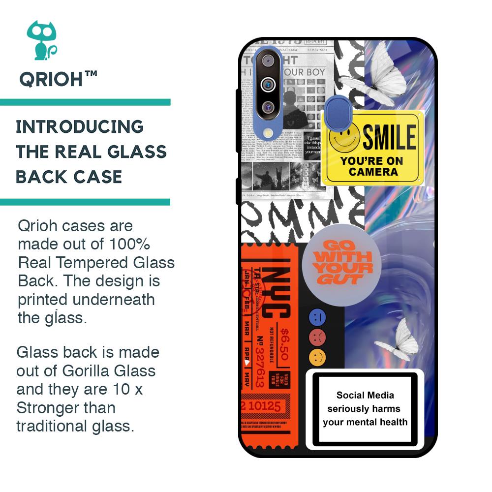 Smile for Camera Glass Case for Samsung Galaxy M40