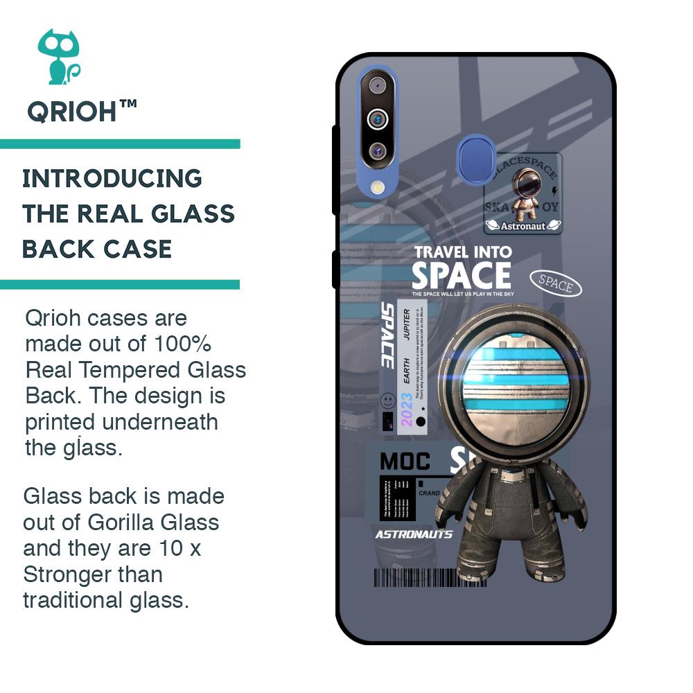 Space Travel Glass Case for Samsung Galaxy M40