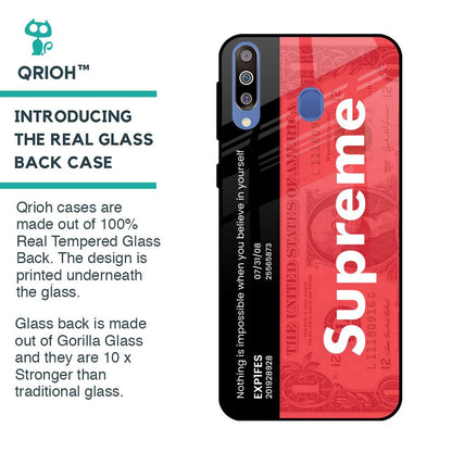 Supreme Ticket Glass Case for Samsung Galaxy M40