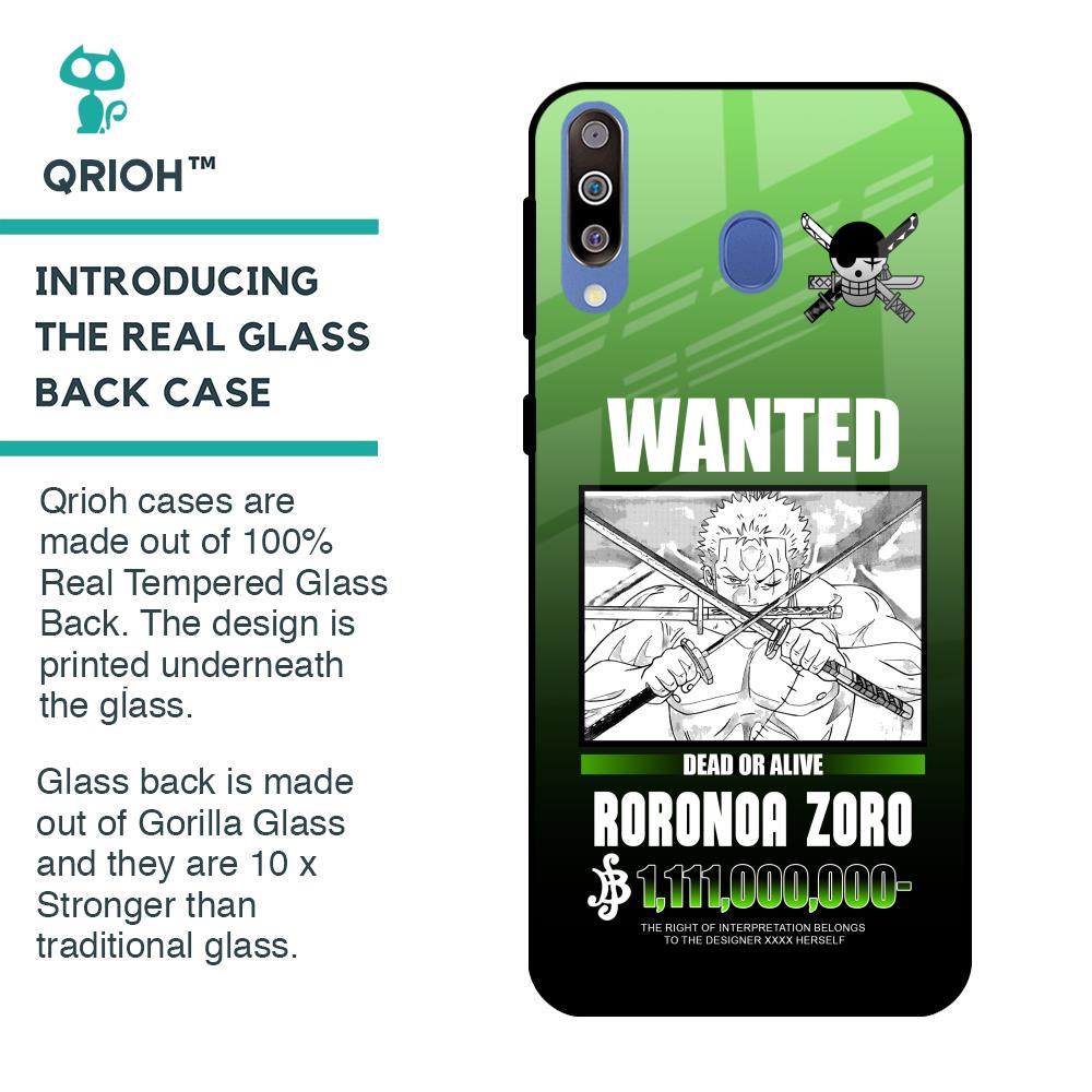 Zoro Wanted Glass Case for Samsung Galaxy M40