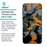 Camouflage Orange Glass Case For Samsung Galaxy M40