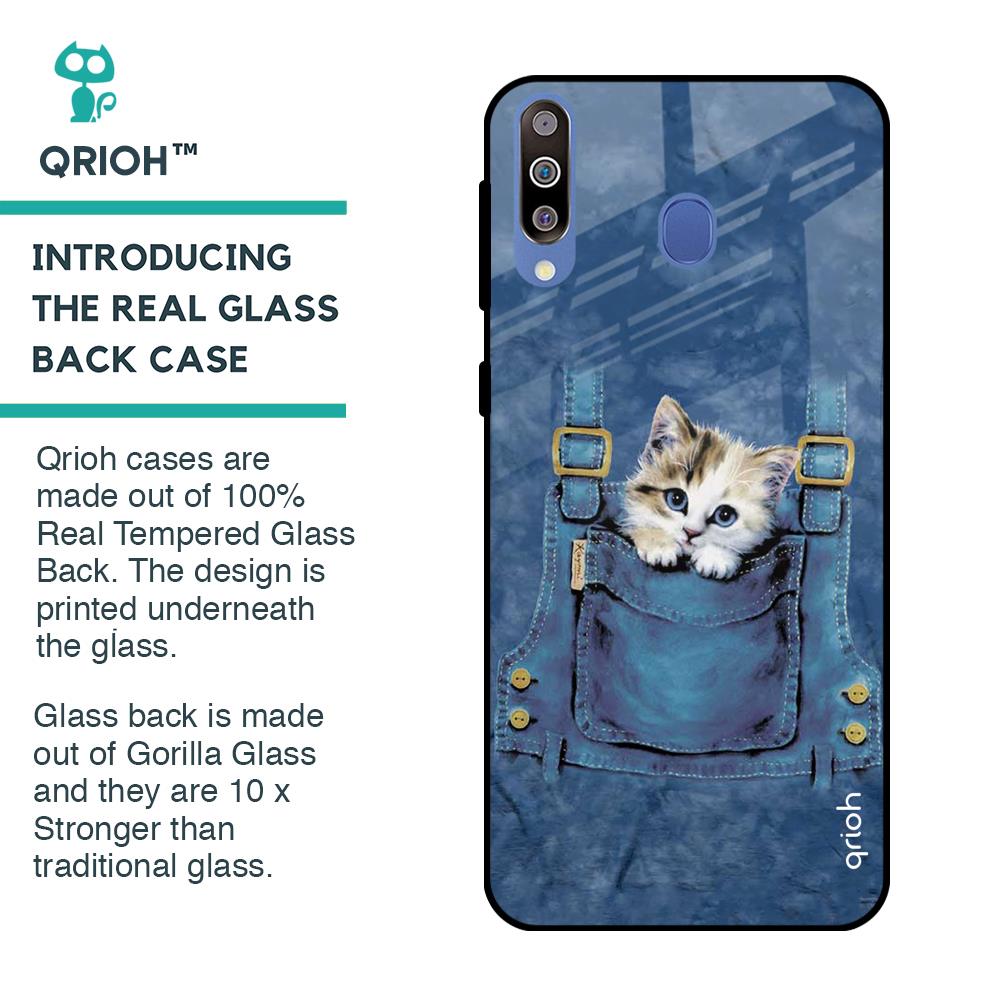 Kitty In Pocket Glass Case For Samsung Galaxy M40