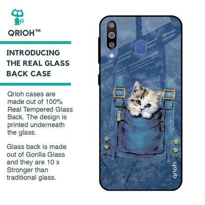 Kitty In Pocket Glass Case For Samsung Galaxy M40