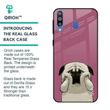Funny Pug Face Glass Case For Samsung Galaxy M40