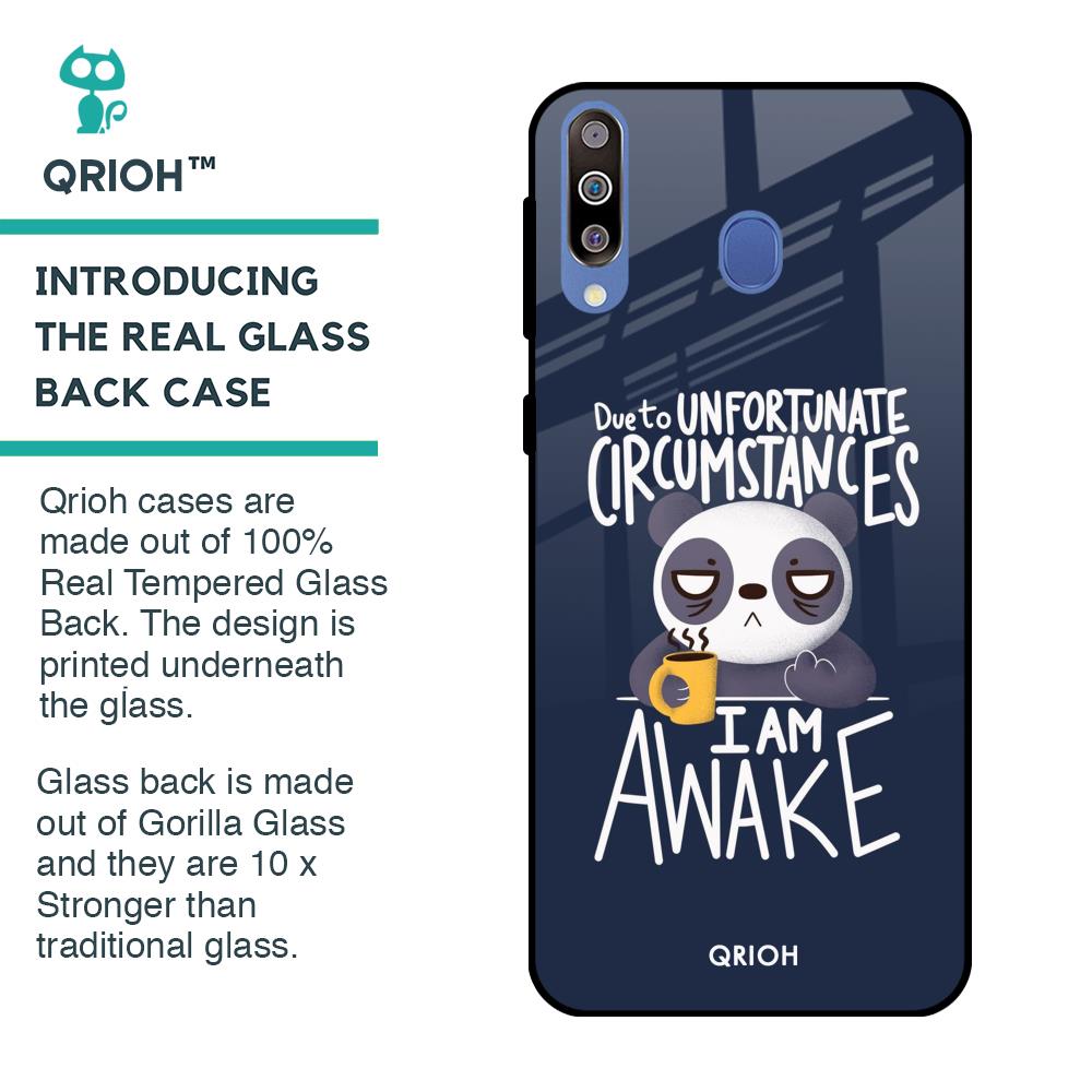 Struggling Panda Glass Case for Samsung Galaxy M40
