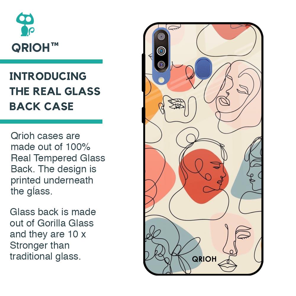 Abstract Faces Glass Case for Samsung Galaxy M40