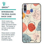 Abstract Faces Glass Case for Samsung Galaxy M40