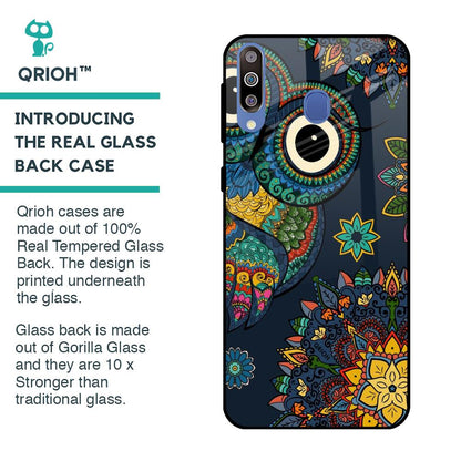 Owl Art Glass Case for Samsung Galaxy M40