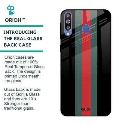 Vertical Stripes Glass Case for Samsung Galaxy M40