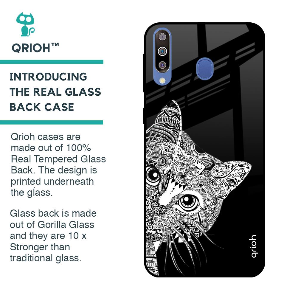Kitten Mandala Glass Case for Samsung Galaxy M40