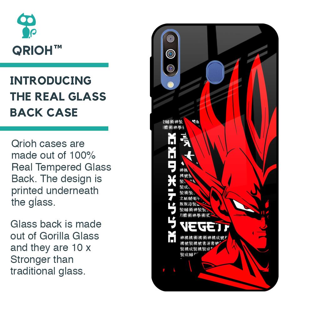 Red Vegeta Glass Case for Samsung Galaxy M40