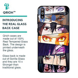 Anime Eyes Glass Case for Samsung Galaxy M40