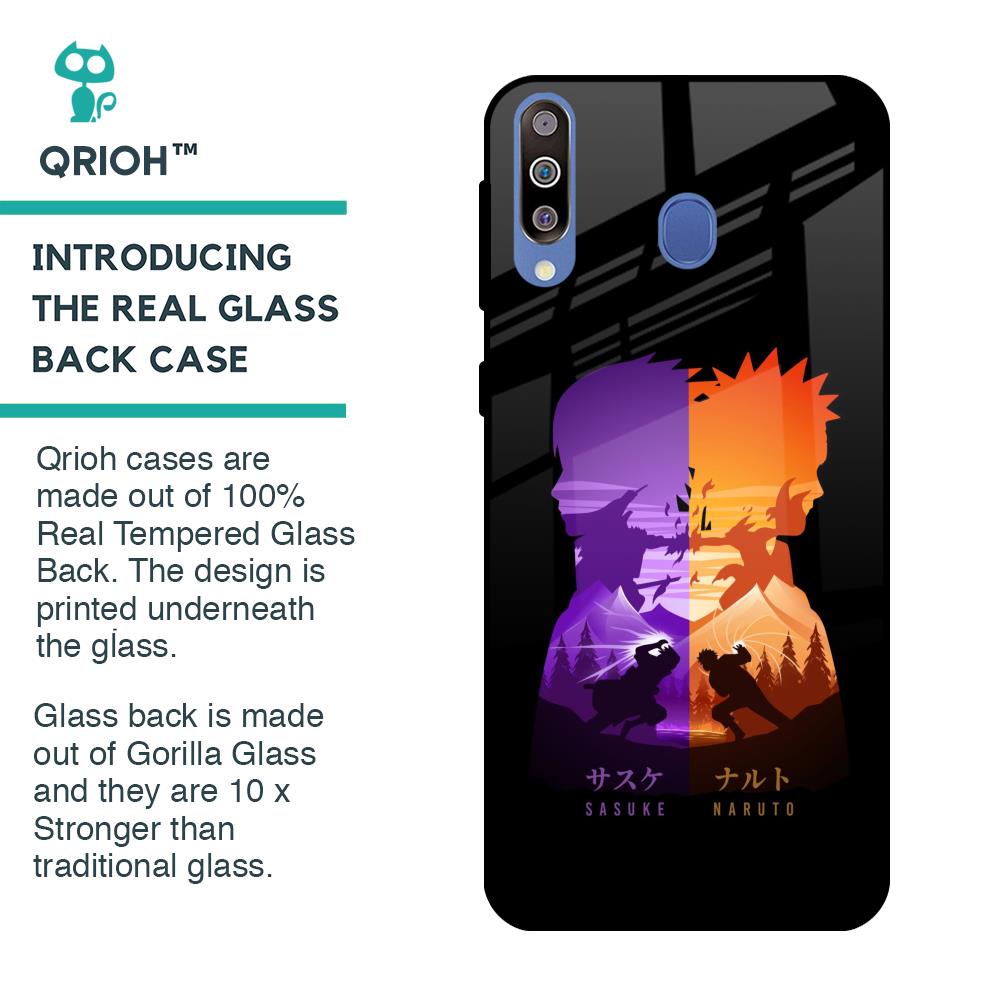 Minimalist Anime Glass Case for Samsung Galaxy M40