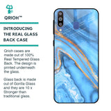 Vibrant Blue Marble Glass Case for Samsung Galaxy M40