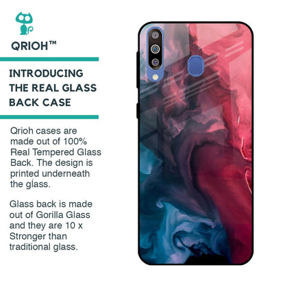 Blue & Red Smoke Glass Case for Samsung Galaxy M40