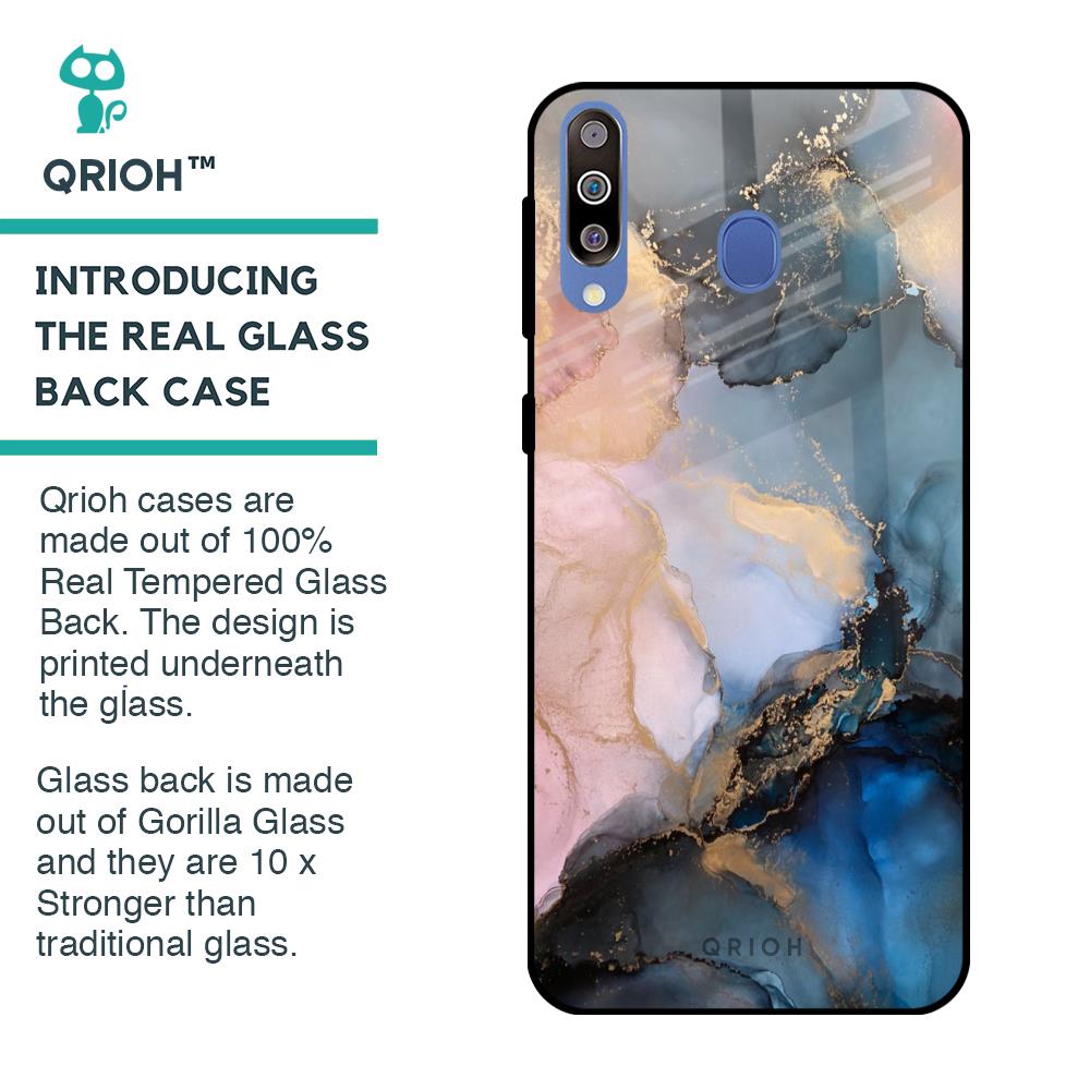 Marble Ink Abstract Glass Case for Samsung Galaxy M40