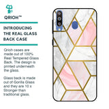 Geometrical Marble Glass Case for Samsung Galaxy M40