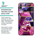 Electroplated Geometric Marble Glass Case for Samsung Galaxy M40