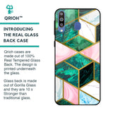 Seamless Green Marble Glass Case for Samsung Galaxy M40