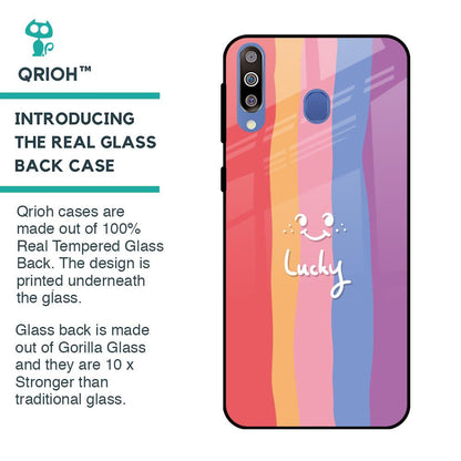 Lucky Abstract Glass Case for Samsung Galaxy M40