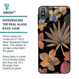 Lines Pattern Flowers Glass Case for Samsung Galaxy M40