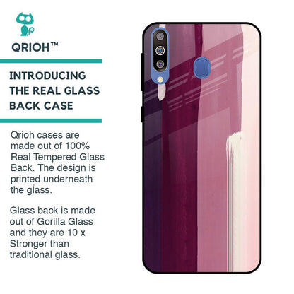 Brush Stroke Art Glass Case for Samsung Galaxy M40