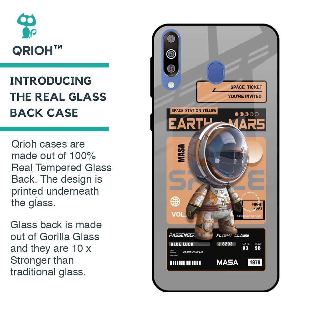 Space Ticket Glass Case for Samsung Galaxy M40