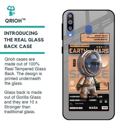 Space Ticket Glass Case for Samsung Galaxy M40