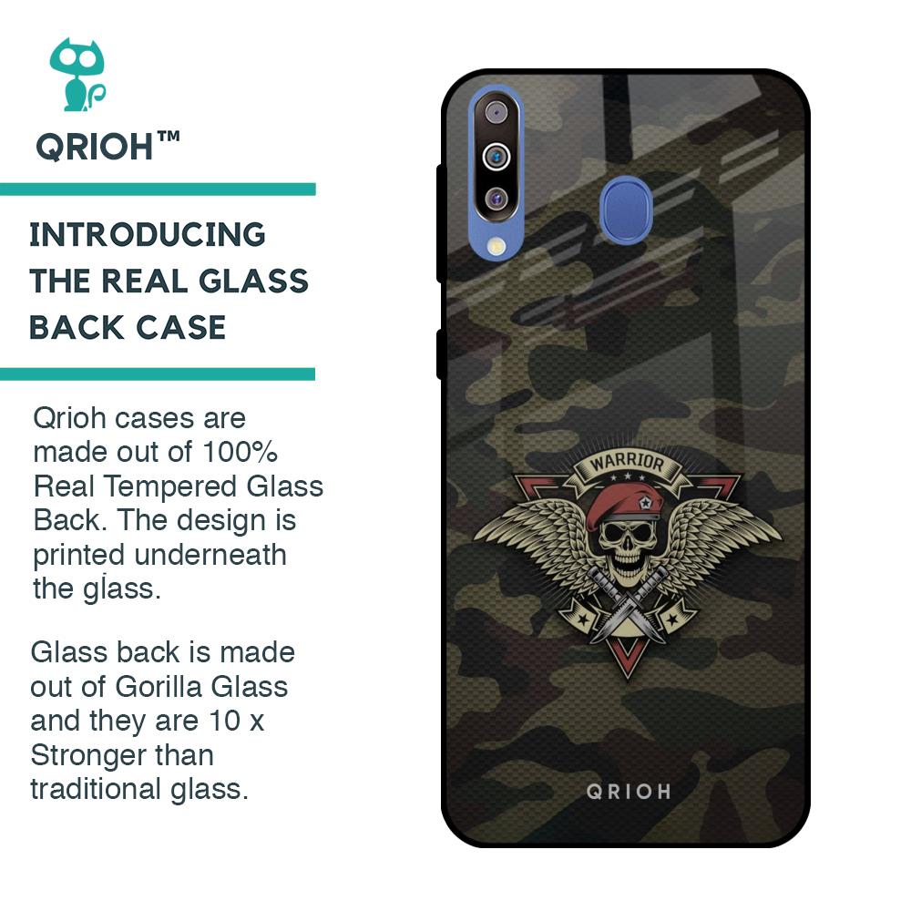 Army Warrior Glass Case for Samsung Galaxy M40