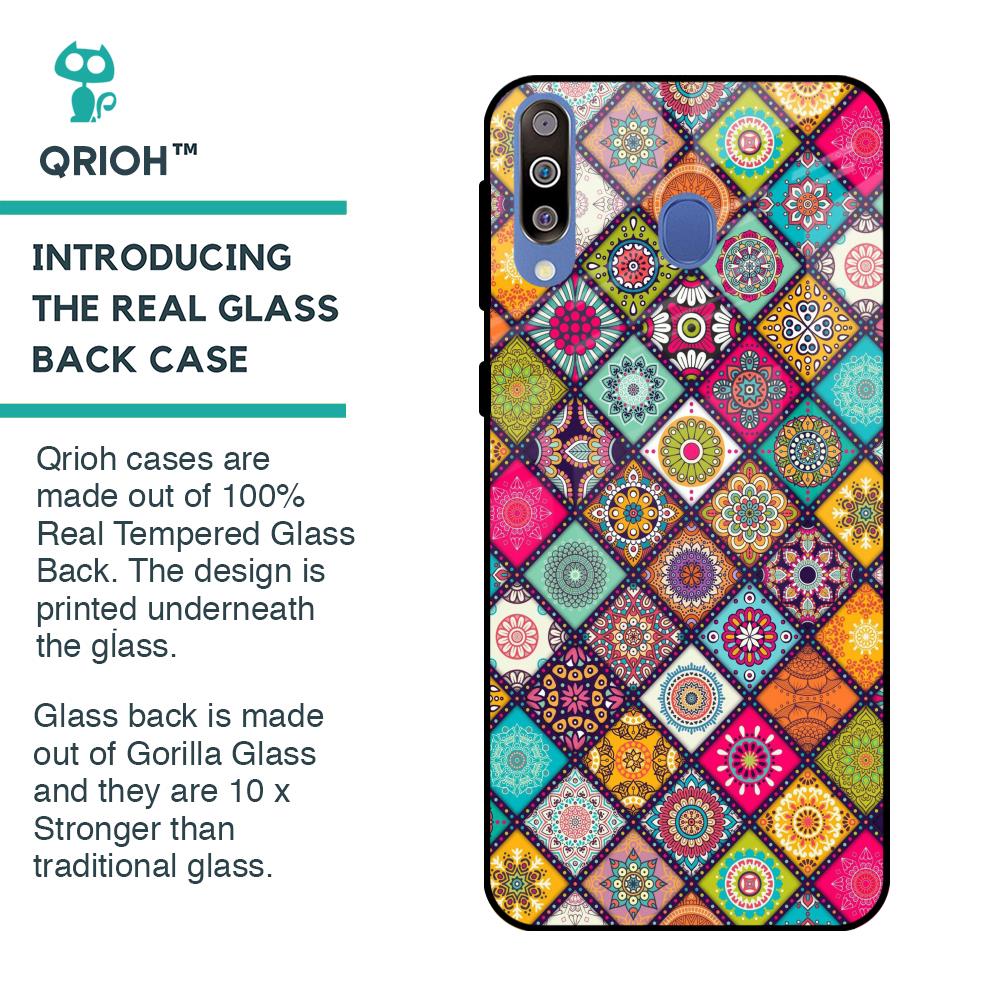 Multicolor Mandala Glass Case for Samsung Galaxy M40