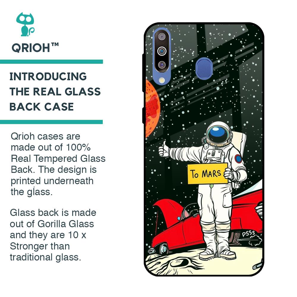 Astronaut on Mars Glass Case for Samsung Galaxy M40