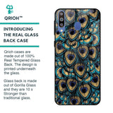 Peacock Feathers Glass case for Samsung Galaxy M40