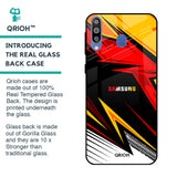 Race Jersey Pattern Glass Case For Samsung Galaxy M40