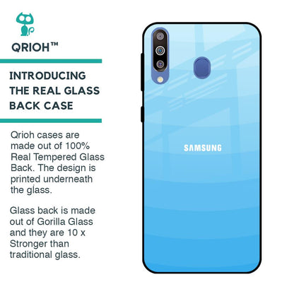 Wavy Blue Pattern Glass Case for Samsung Galaxy M40