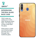 Orange Curve Pattern Glass Case for Samsung Galaxy M40