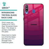 Wavy Pink Pattern Glass Case for Samsung Galaxy M40