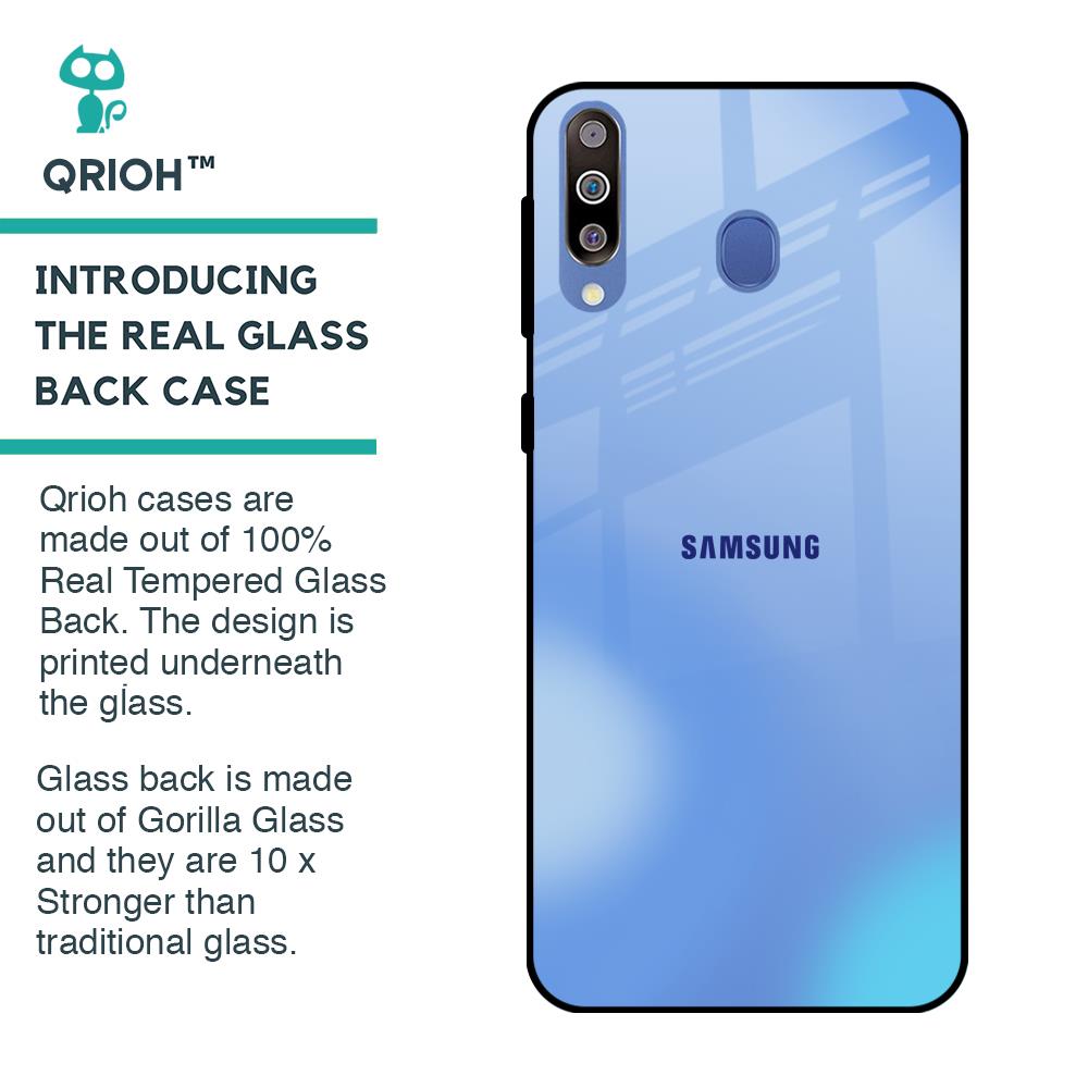 Vibrant Blue Texture Glass Case for Samsung Galaxy M40