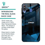 Polygonal Blue Box Glass Case For Samsung Galaxy M40