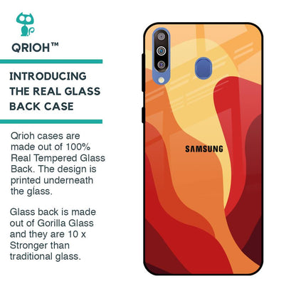 Magma Color Pattern Glass Case for Samsung Galaxy M40