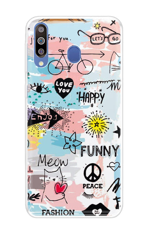 Happy Doodle Samsung Galaxy M40 Back Cover